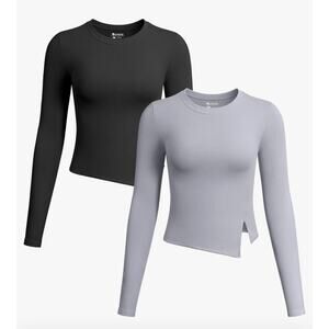 Women's Black and Gray Long Sleeve Cardigans